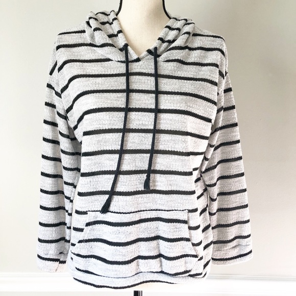 Do Not Disturb Sweaters - DO NOT DISTURB striped hoodie sweatshirt
